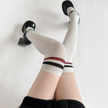 Striped Over-Knee Socks 🧦