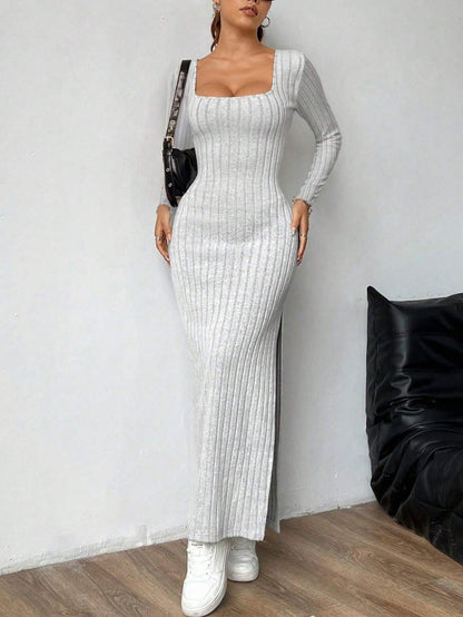 Backless Ribbed Maxi 🤍