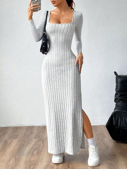 Backless Ribbed Maxi 🤍