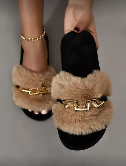 Luxe Fur Slides ✨