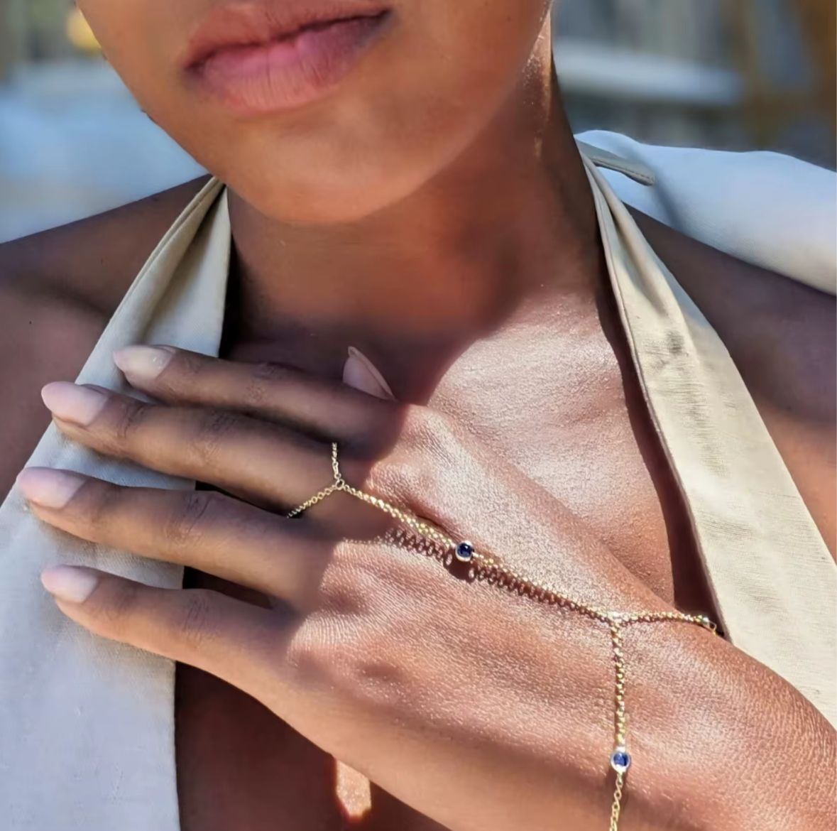 Radiant Gem Hand Chain 🌿