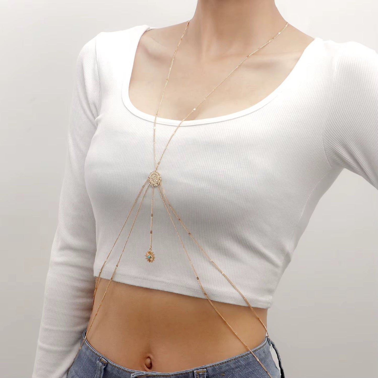 Golden Sun Body Chain ☀️