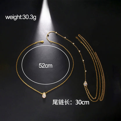 Crystal Back Drop Necklace ✨