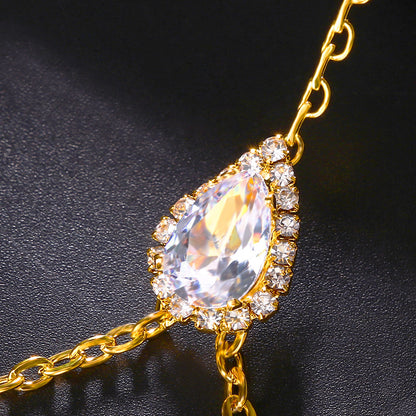 Crystal Back Drop Necklace ✨