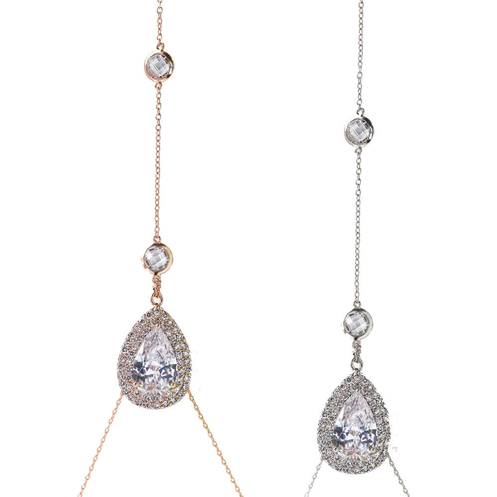 Crystal Back Drop Necklace ✨