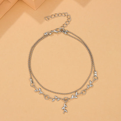 Golden Leaf Anklet 🌿