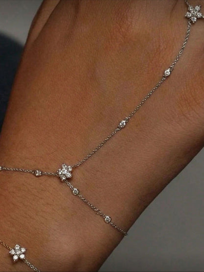 Crystal Bloom Hand Chain ✨