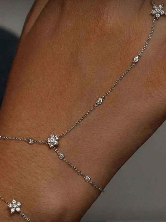 Crystal Bloom Hand Chain ✨