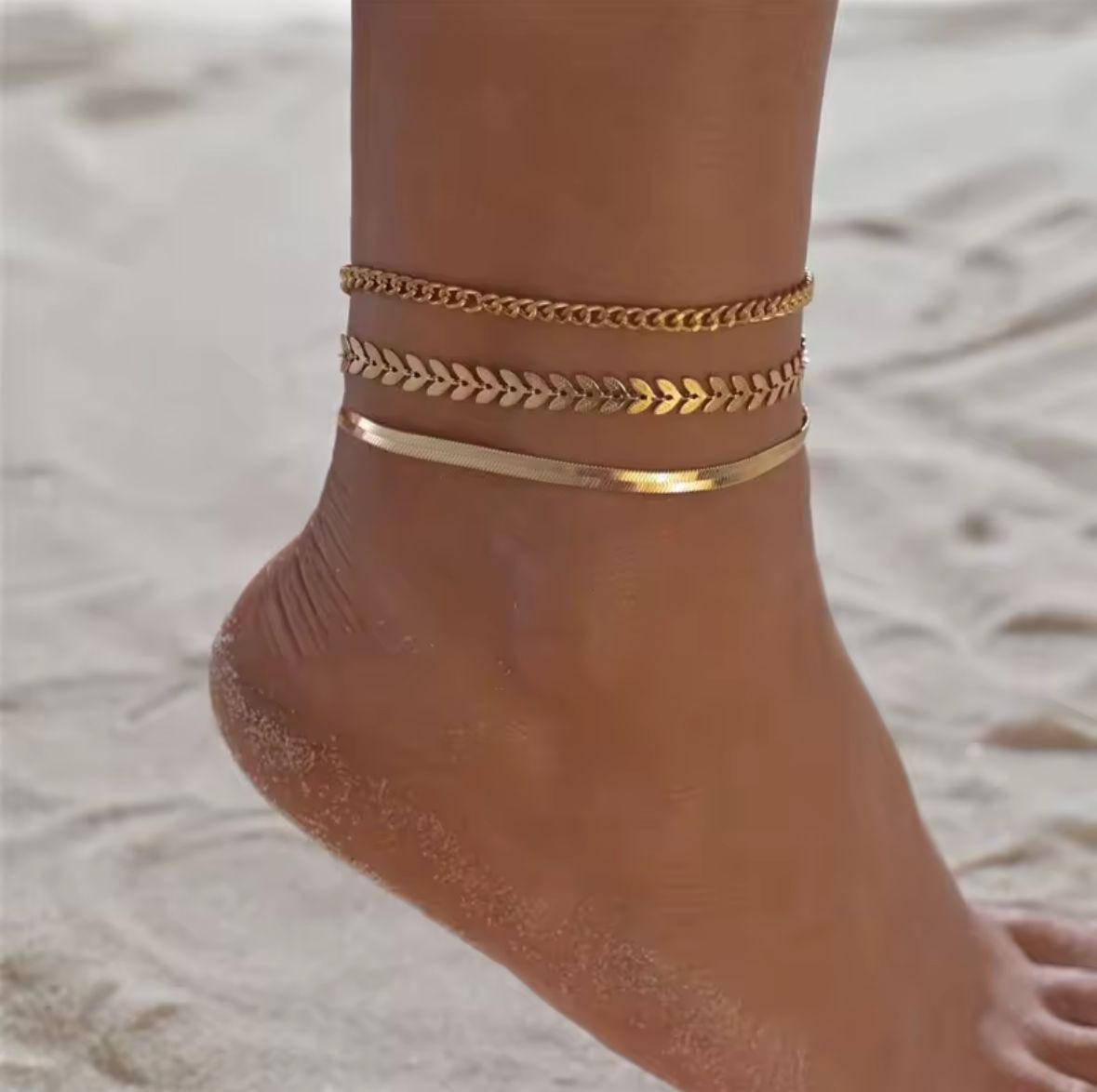 Golden Layers Anklet ✨