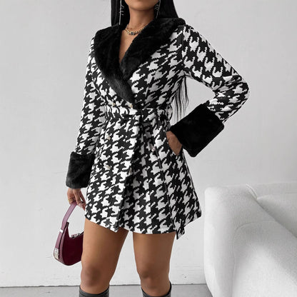 Chic Fur Trench 🖤