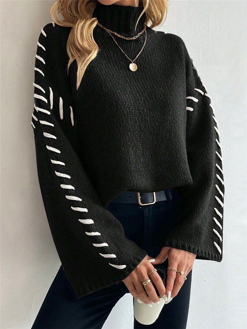 Stitched Cozy Turtleneck 🧶