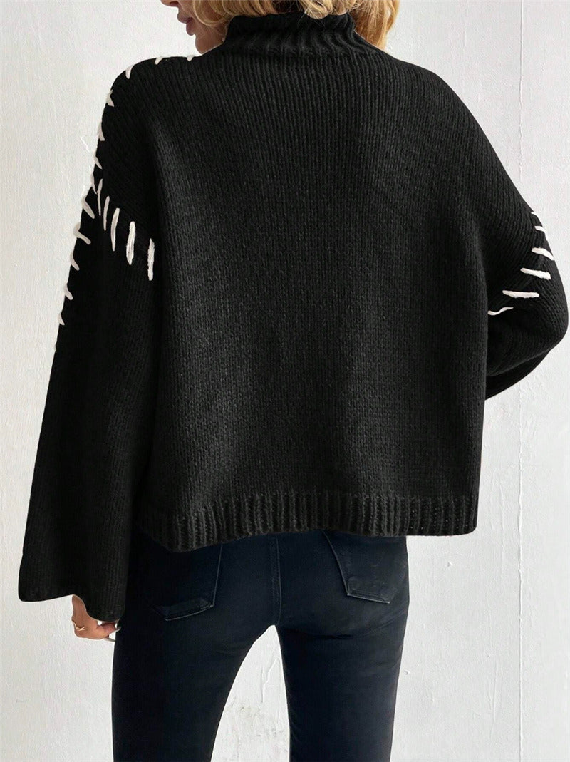 Stitched Cozy Turtleneck 🧶