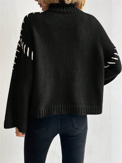Stitched Cozy Turtleneck 🧶