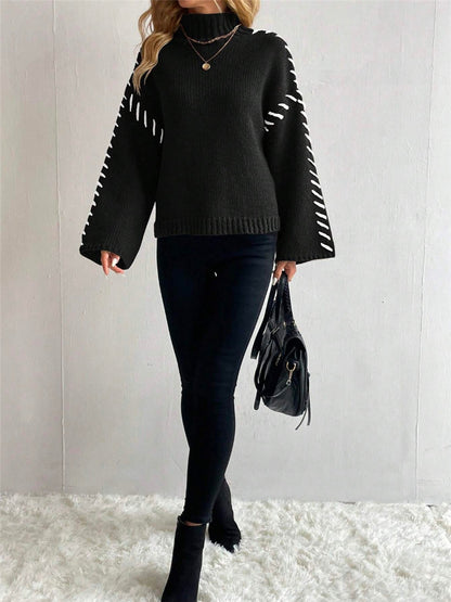 Stitched Cozy Turtleneck 🧶