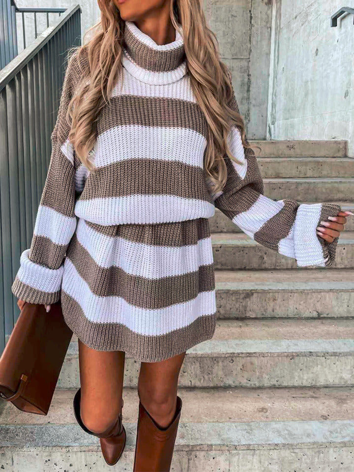 Striped Sweater Dress 🖤