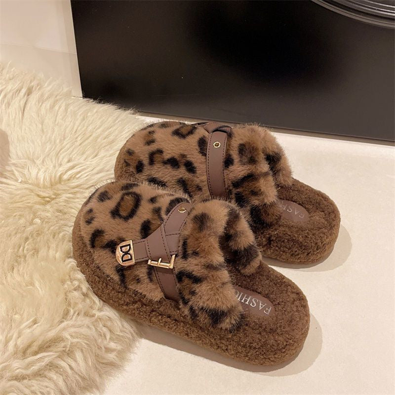Leopard Cozy Mules 🐆