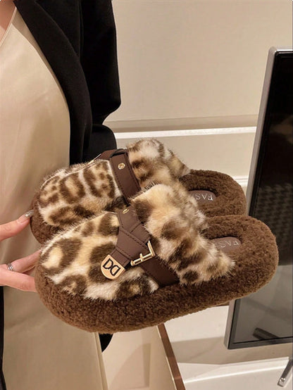 Leopard Cozy Mules 🐆