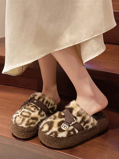 Leopard Cozy Mules 🐆