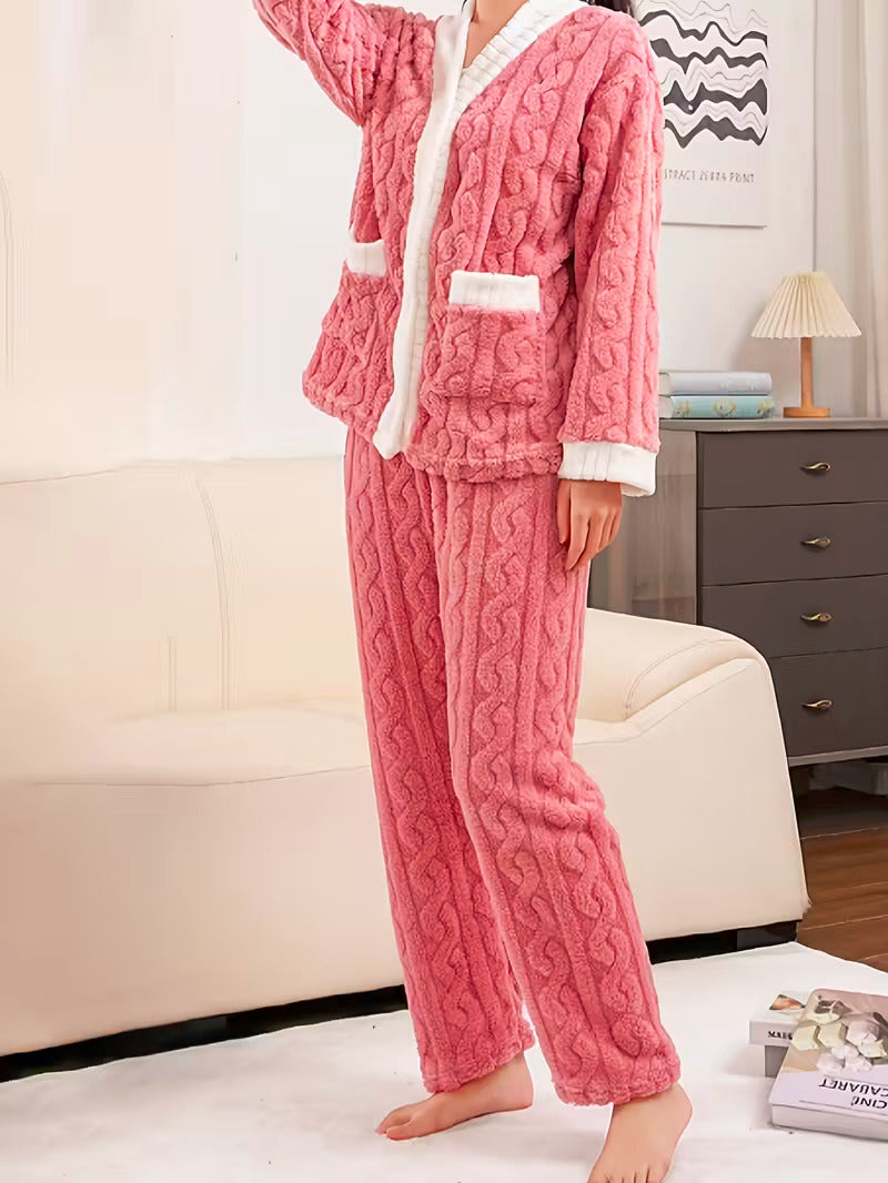 Plush Cable Pajama Set 💜