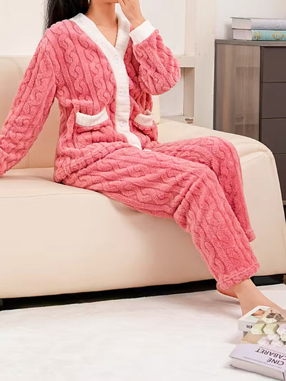 Plush Cable Pajama Set 💜