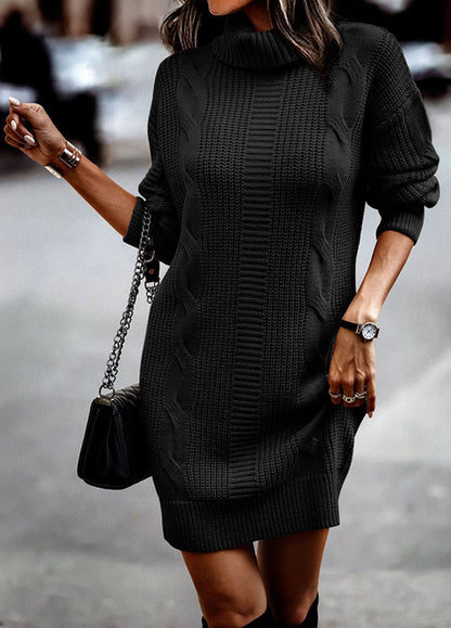 Cozy Turtleneck Dress 🖤