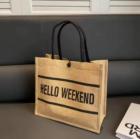 Hello Weekend Tote 🖤