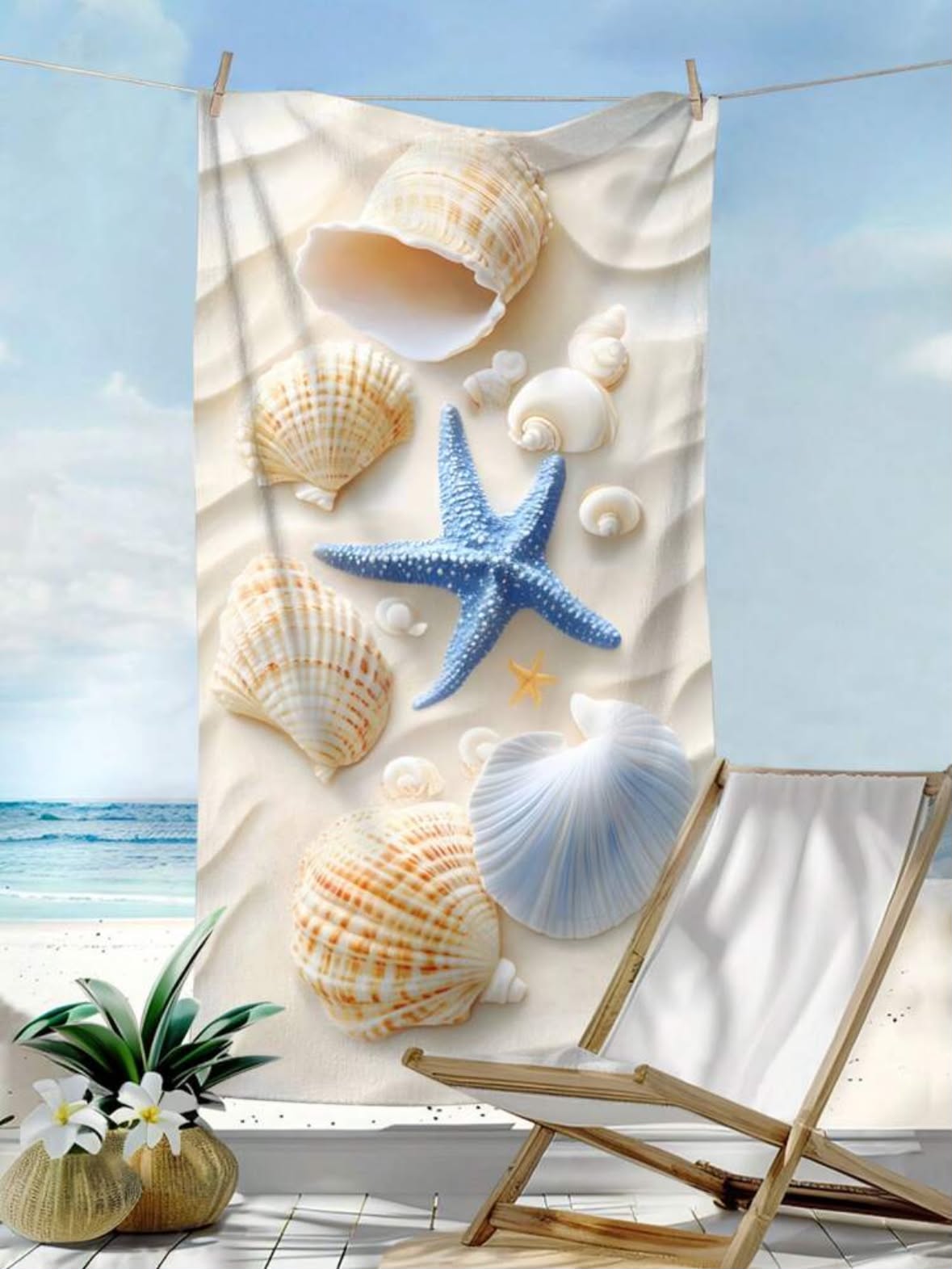 Ocean Shells Towel 🐚
