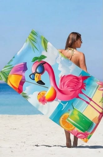 Tropical Flamingo Towel 🦩