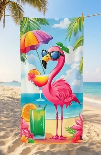Tropical Flamingo Towel 🦩