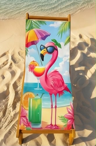 Tropical Flamingo Towel 🦩