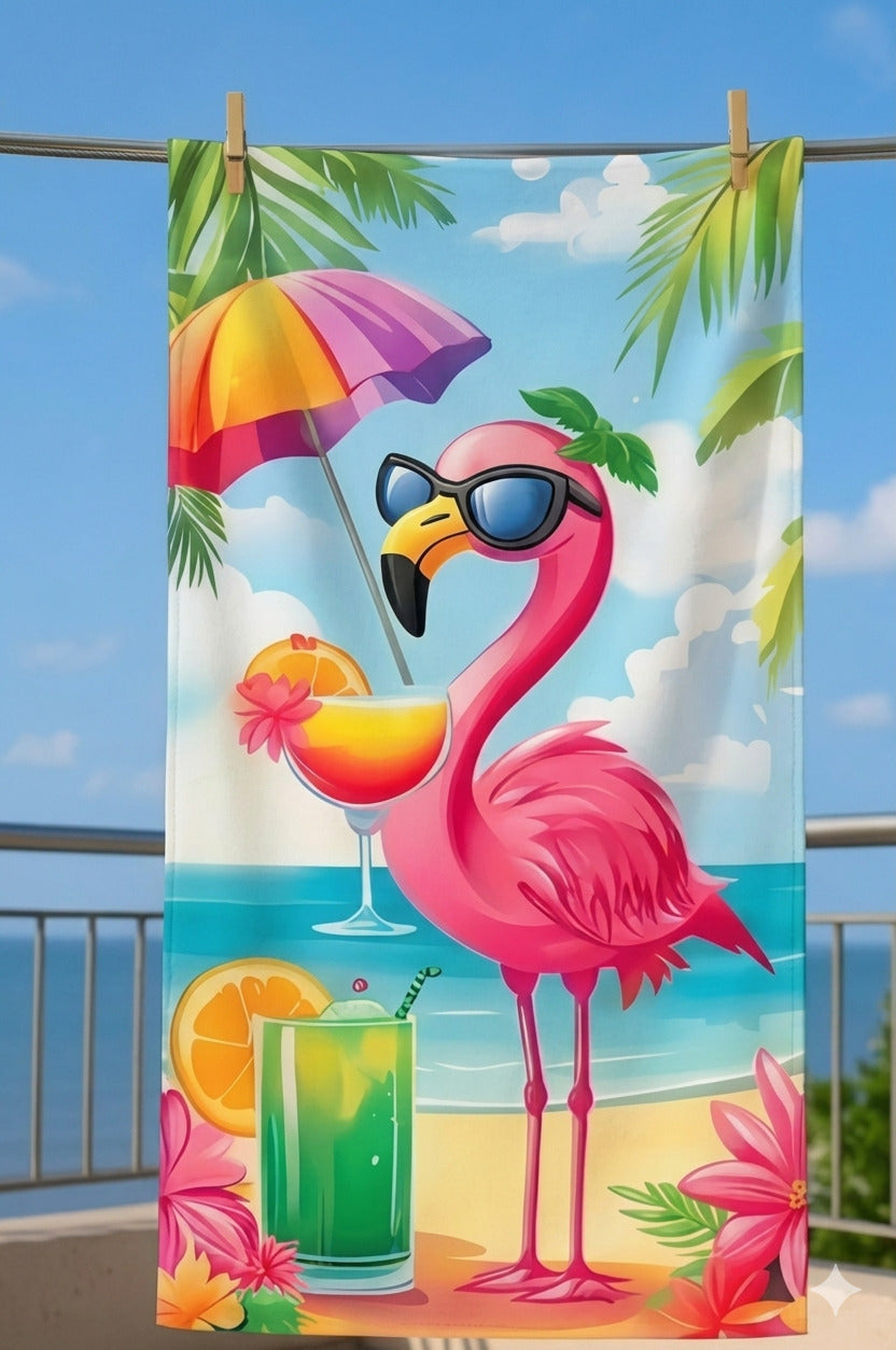 Tropical Flamingo Towel 🦩