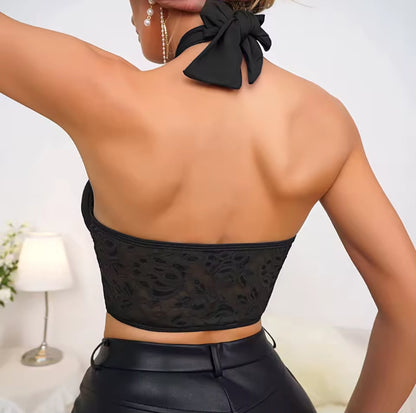 Midnight Lace Halter 🖤
