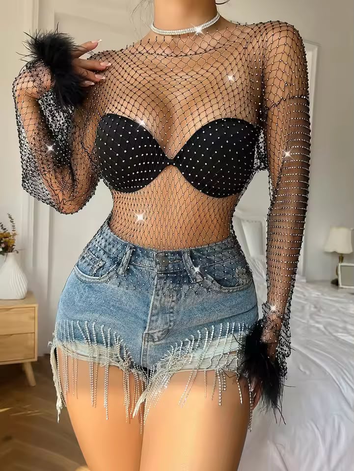 Crystal Mesh Glam 🖤