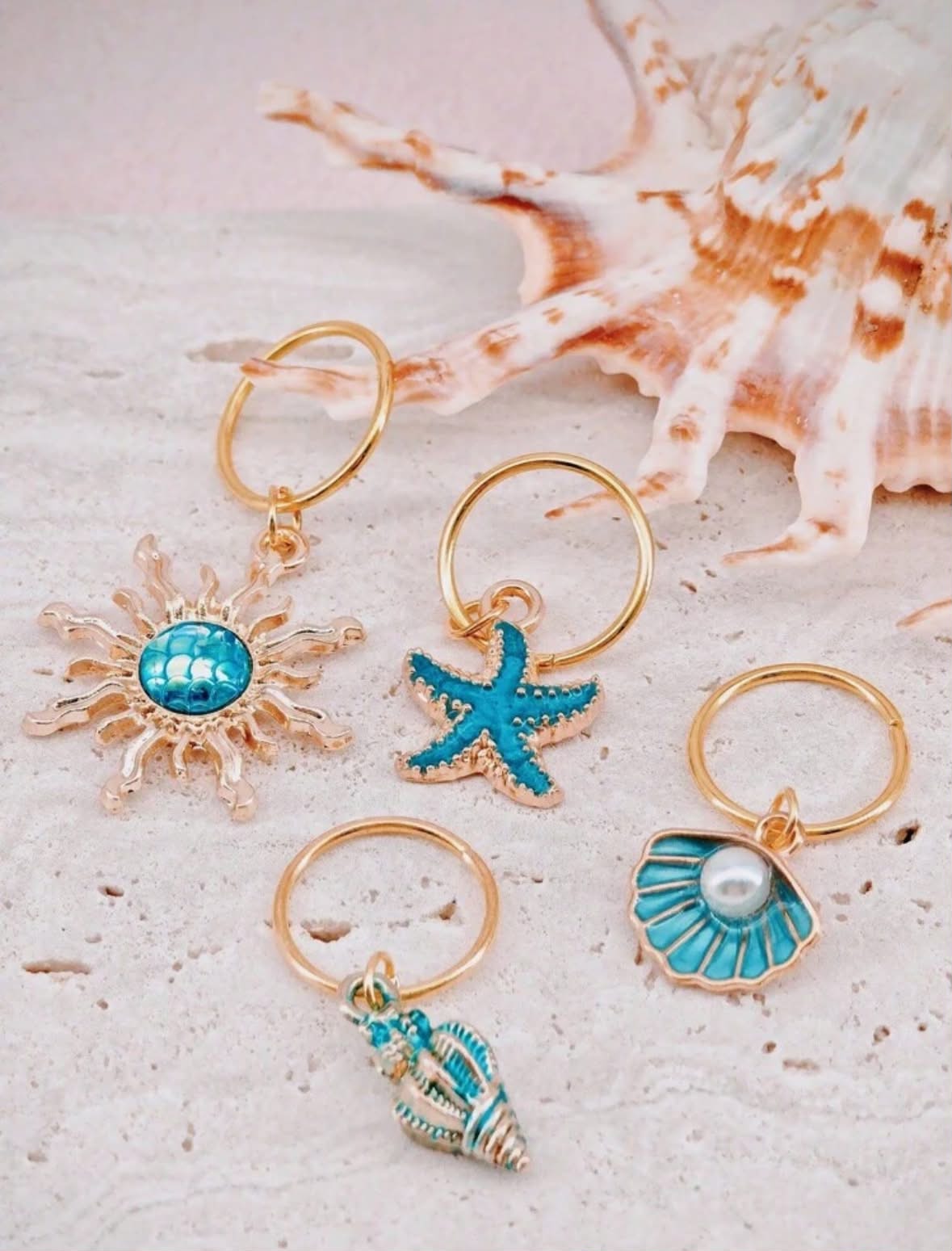 Ocean Charm Rings 🌊