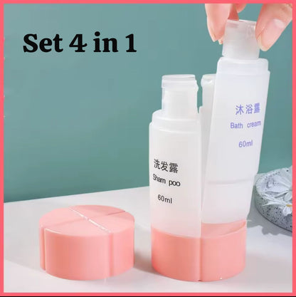 Portable 4-in-1 Travel Bottles 🧴