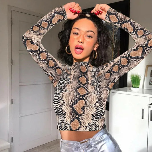 Serpent Glam Mesh Top 🐍