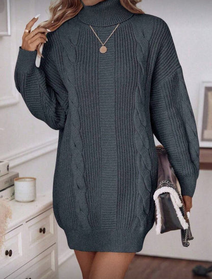 Cozy Turtleneck Dress 🖤