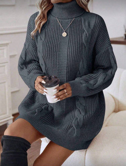 Cozy Turtleneck Dress 🖤