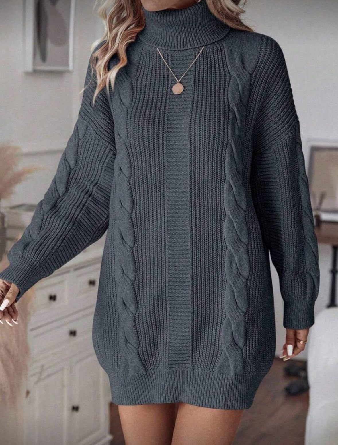 Cozy Turtleneck Dress 🖤