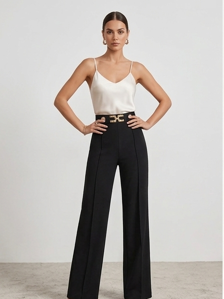 Golden Buckle Pants 🖤