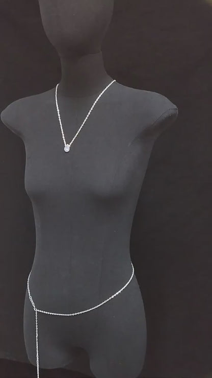 Crystal Back Drop Necklace ✨